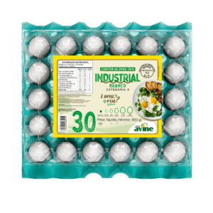 Ovos Galinha Industrial Branco com 30 Plastificado Avine