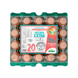 Ovos Galinha Extra Vermelho com 20 Plastificado Avine