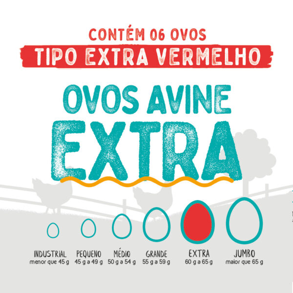 Ovos Galinha Extra Vermelho com 6 Polpa Avine - Image 3