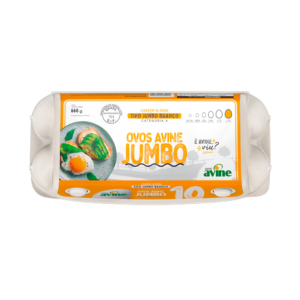 Ovos Galinha Jumbo Branco com 10 Polpa Lisa Avine