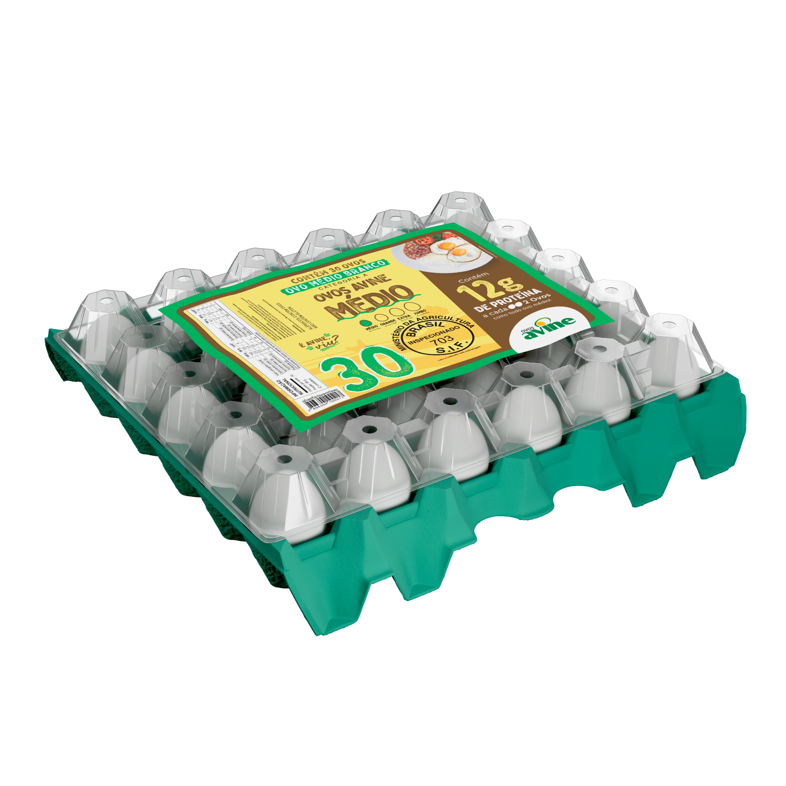 Ovos Galinha Médio Branco com 30 Plastificado Avine - Imagem 2