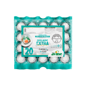 Ovos Galinha Extra  Branco com 20 Plastificado Avine