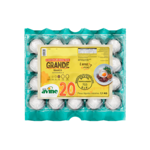Ovos Galinha Grande Branco com 20 Plastificado Avine