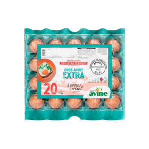 Ovos Galinha Extra Vermelho com 20 Plastificado Avine