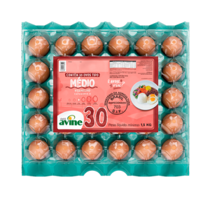 Ovos Galinha Médio Vermelho com 30 Plastificado Avine
