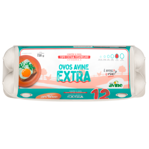 Ovos Galinha Extra Vermelho com 12 Polpa Lisa Avine