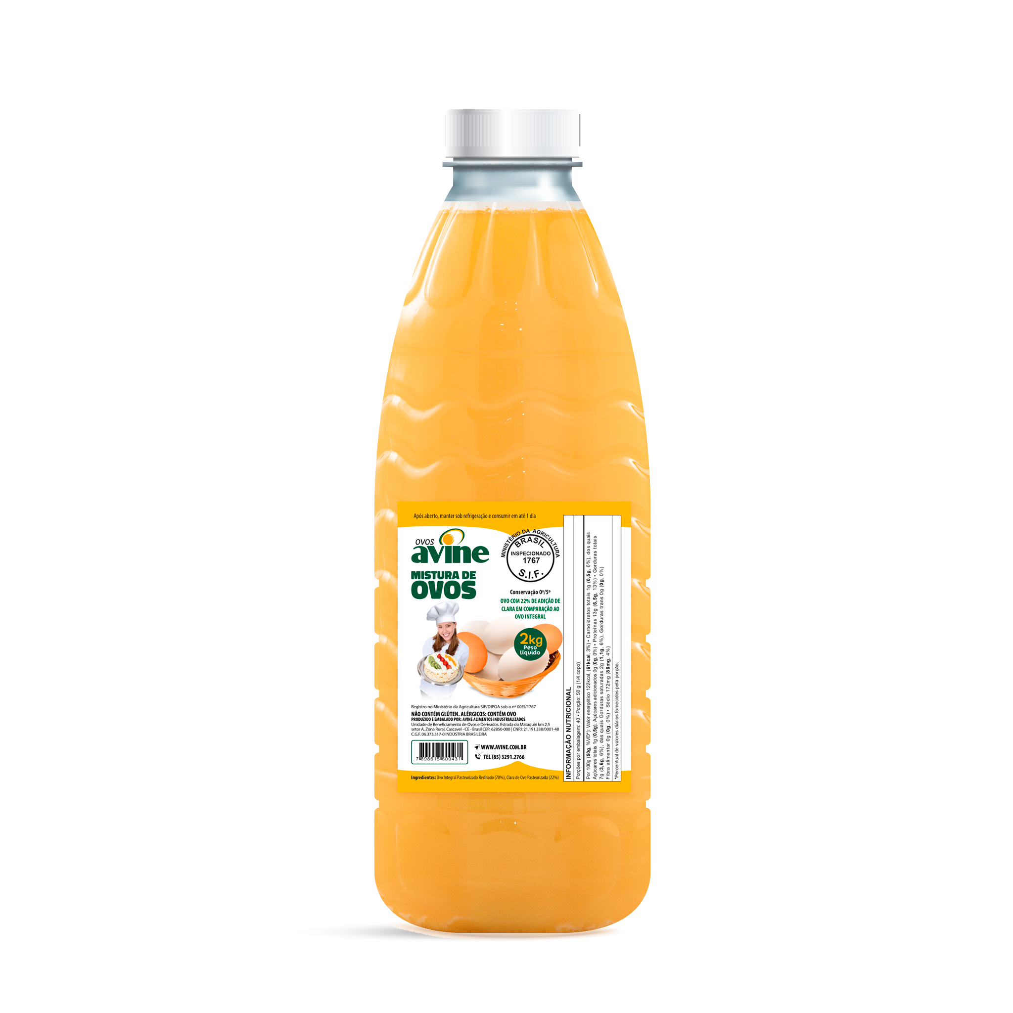 Mistura de Ovos Embalagem Pet 2kg